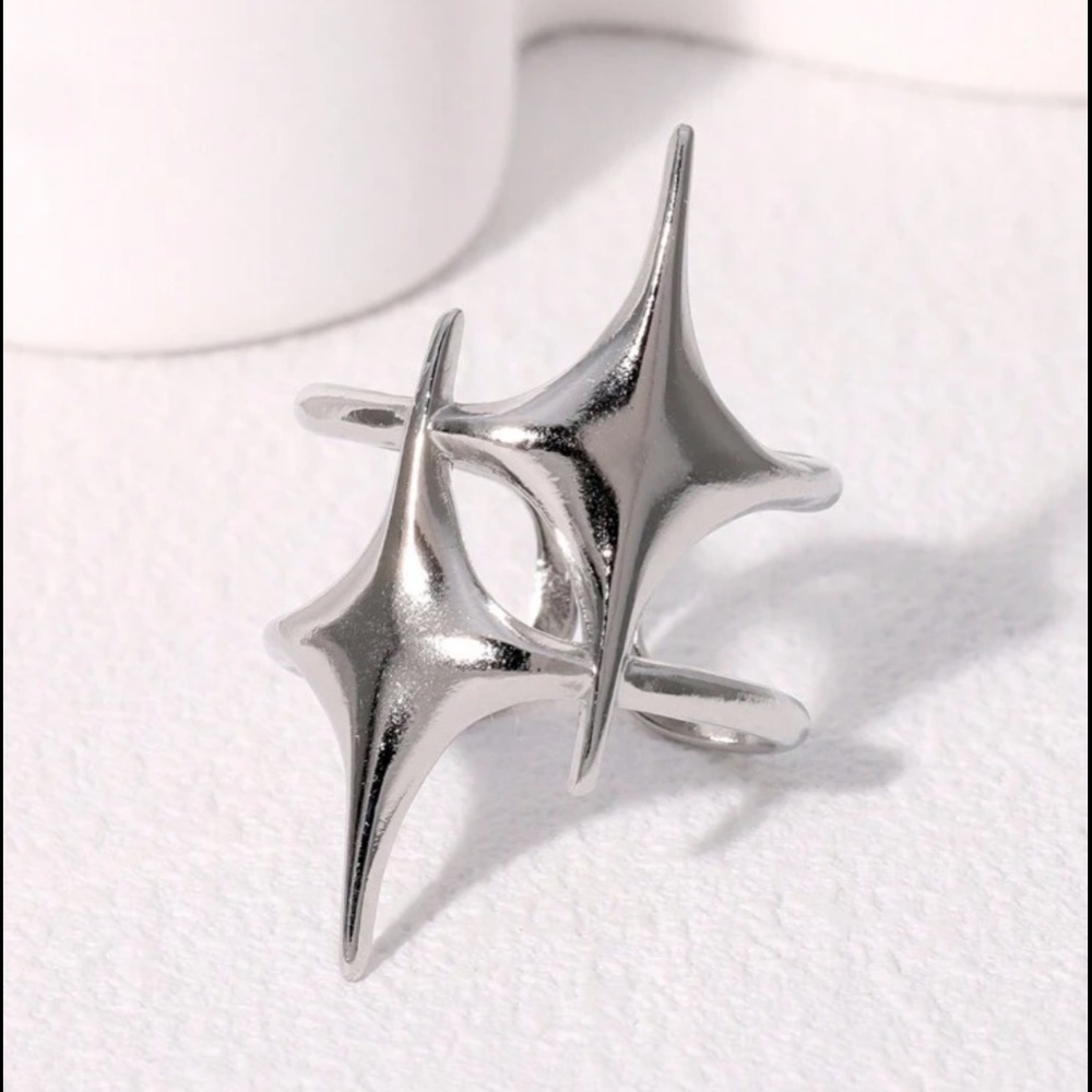 Silver Stars Open Ring - Picture 2 of 7